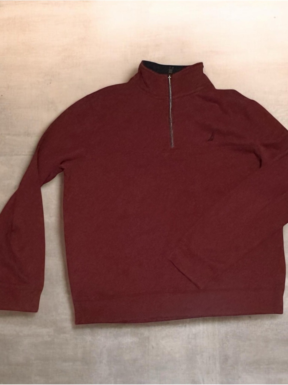 Nautica Men's Half-Zip Sweater in Burgundy